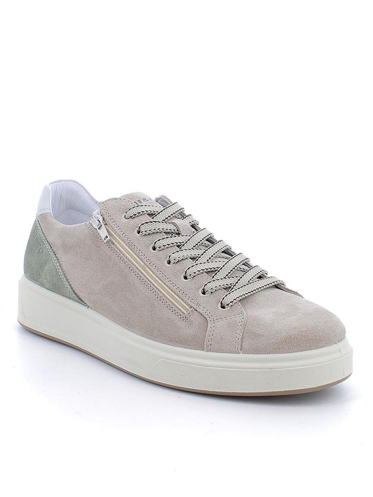 Sneakers Sten beige da uomo in pelle e tessile per la primavera-estate