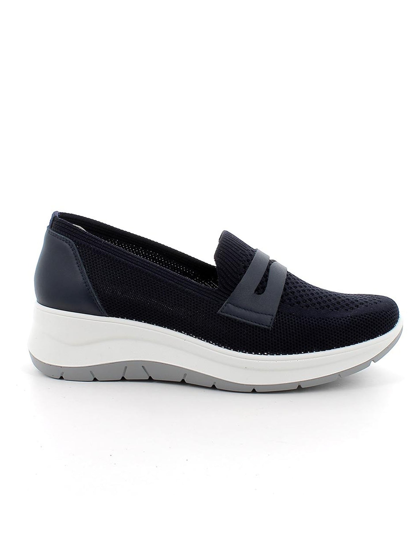 Mocassino da donna Igi&Co Margo blu con zeppa comoda e stile casual