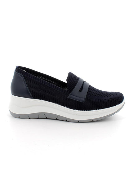 Mocassino da donna Igi&Co Margo blu con zeppa comoda e stile casual