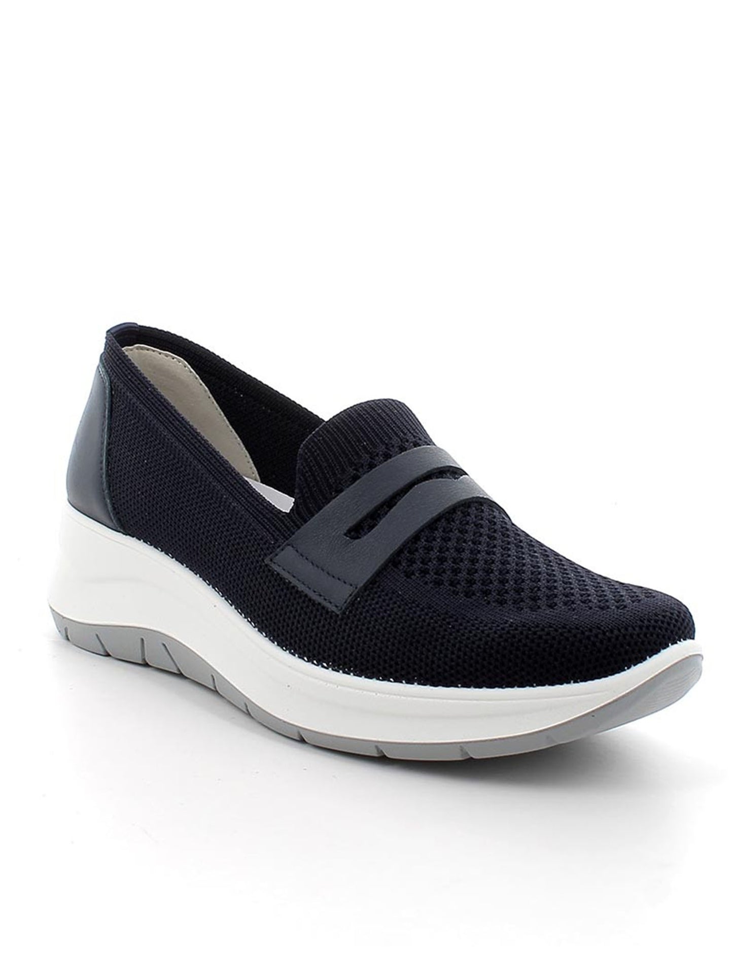 Mocassino da donna Igi&Co Margo blu con zeppa comoda e stile casual