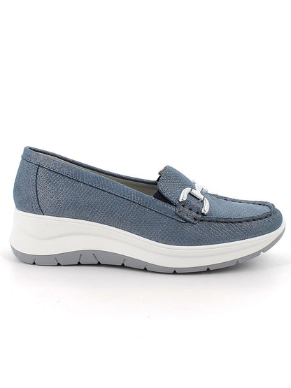 Mocassino donna IGI&Co Margo oro con zeppa e soletta removibile