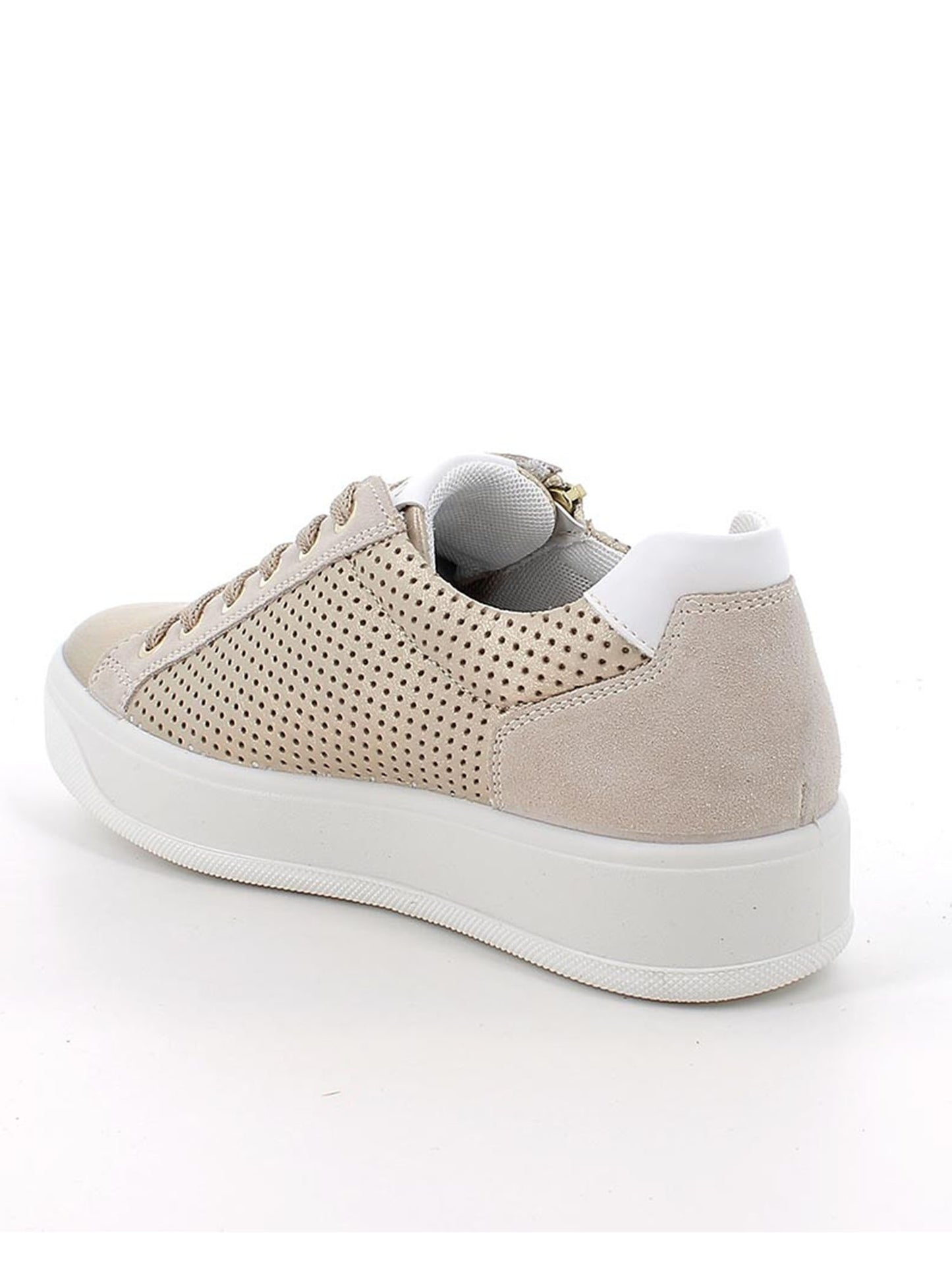 Sneakers Ava Igi&Co da donna in pelle e tessuto oro con platform