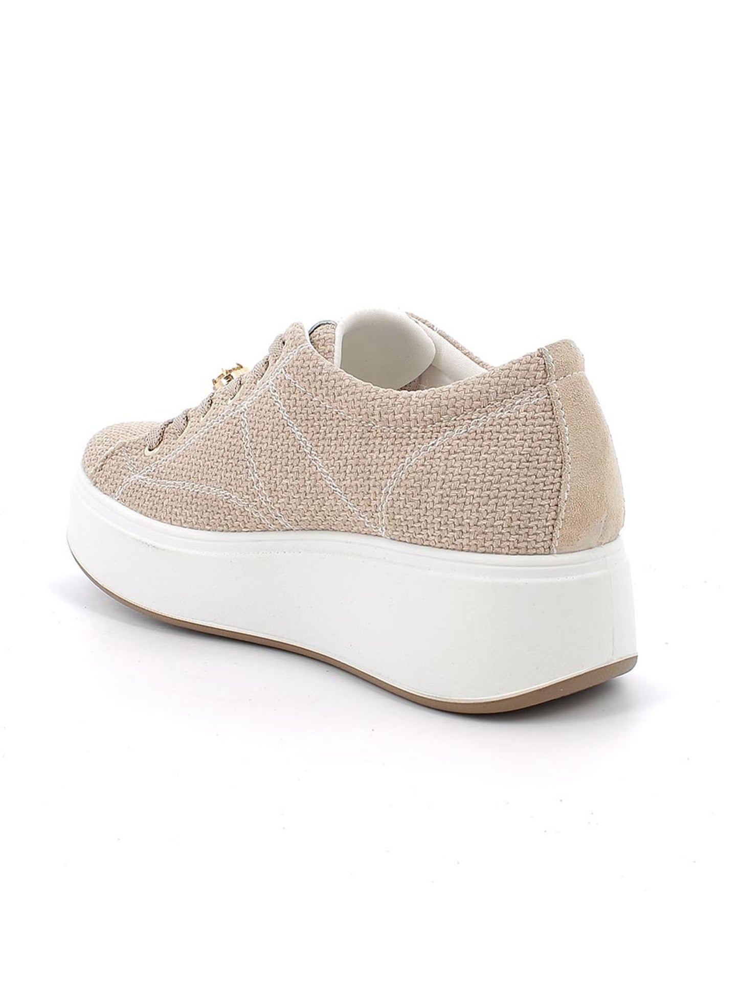 Sneakers Ally di Igi&Co con zeppa in tessuto giallo da donna