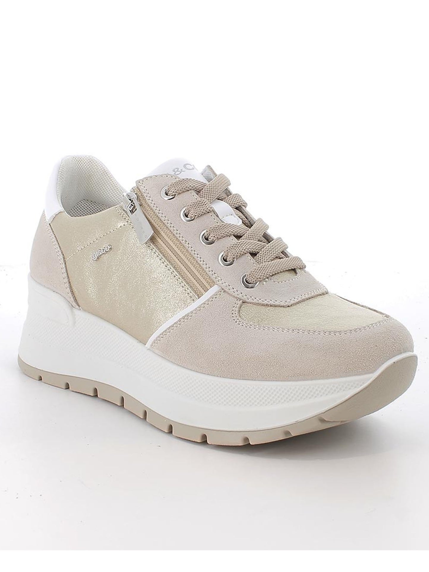 Sneakers beige Igi&Co Kola da donna con zeppa elegante e confortevole