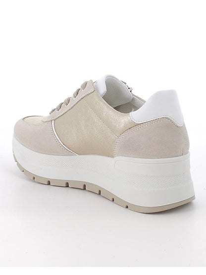 Sneakers beige Igi&Co Kola da donna con zeppa elegante e confortevole