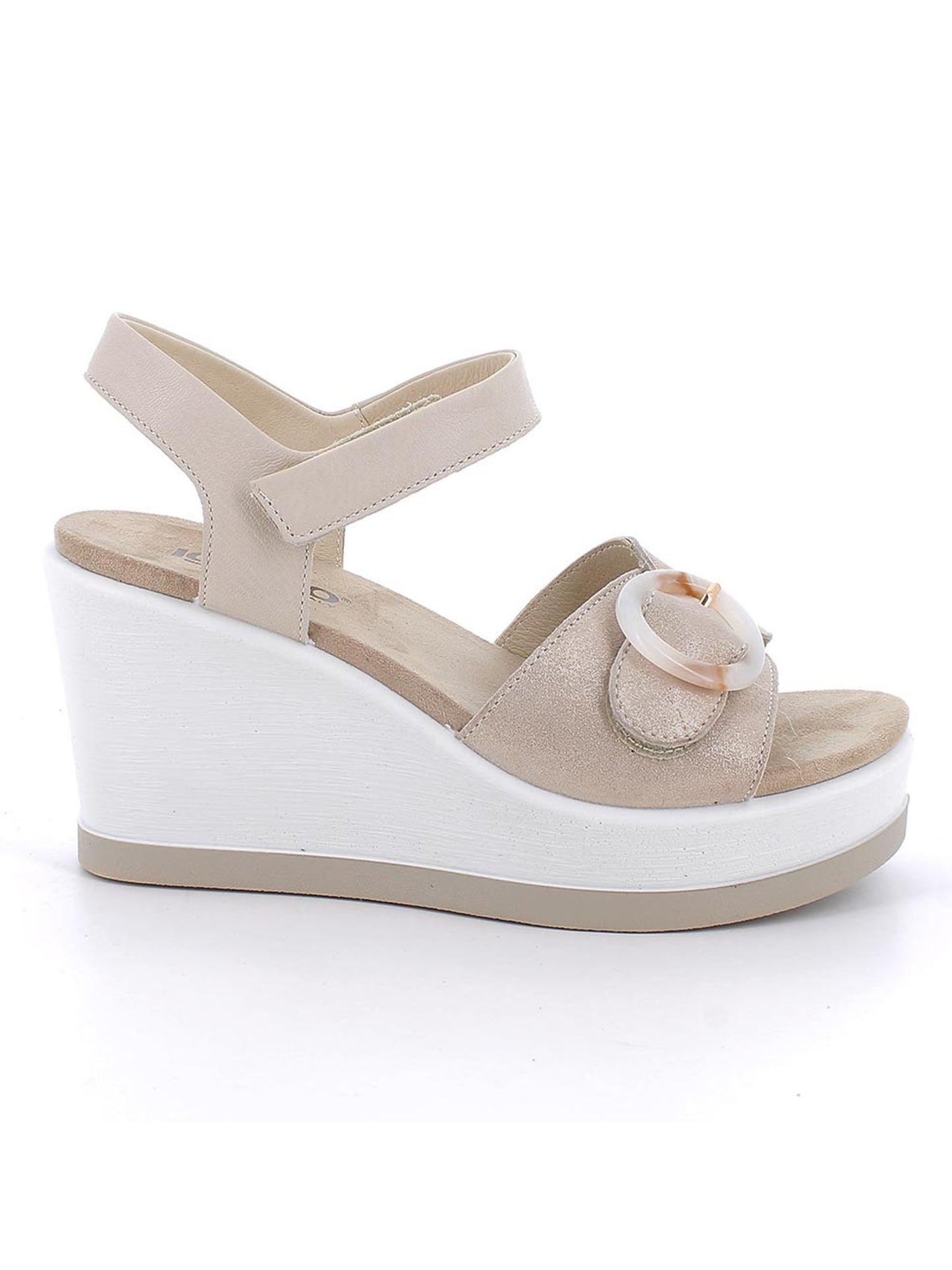 Sandalo zeppa Adelina IGI&Co beige da donna per un look casual