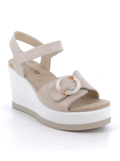 Sandalo zeppa Adelina IGI&Co beige da donna per un look casual