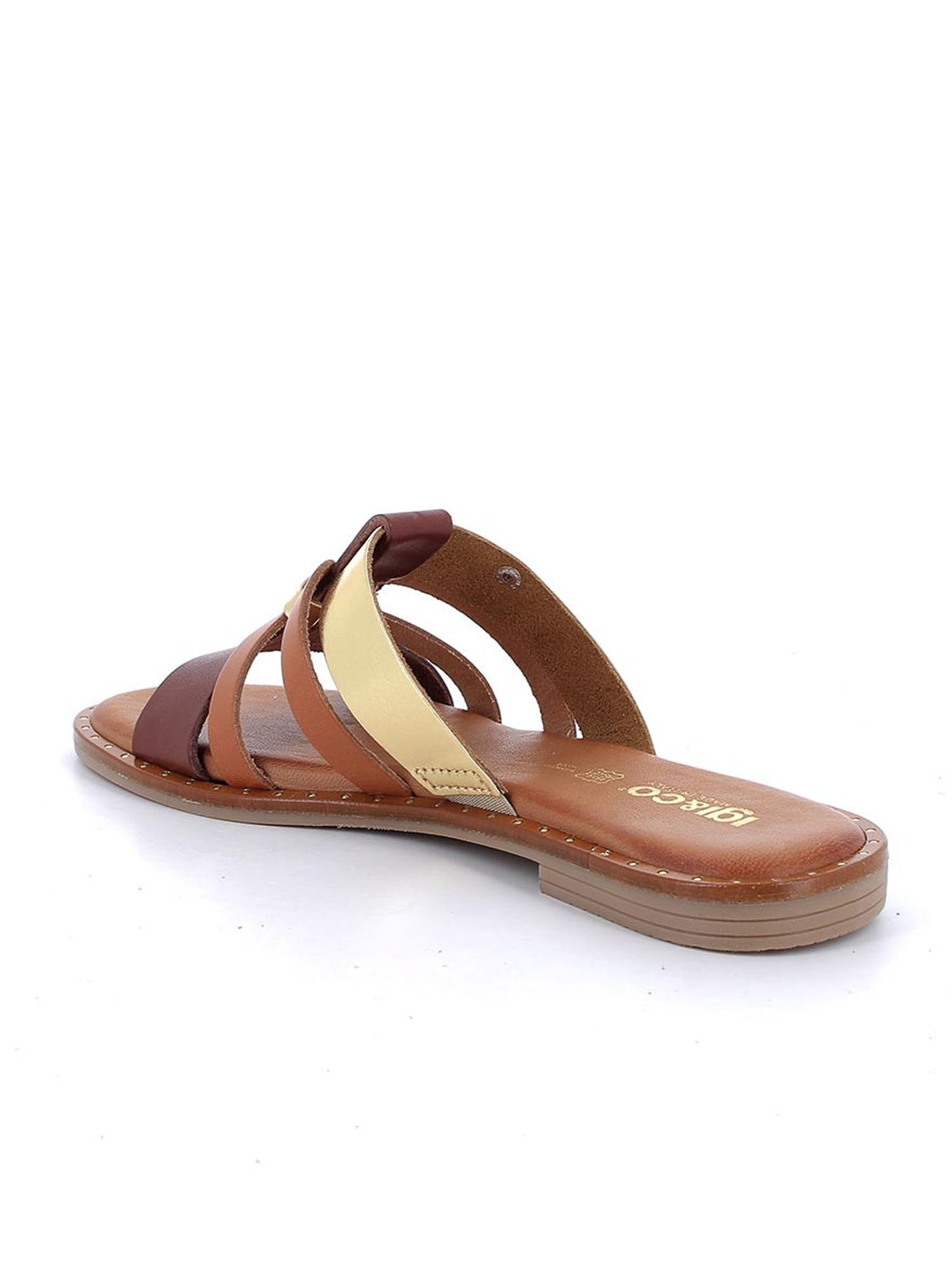 Igi&Co Elodie, sandalo basso in pelle marrone da donna