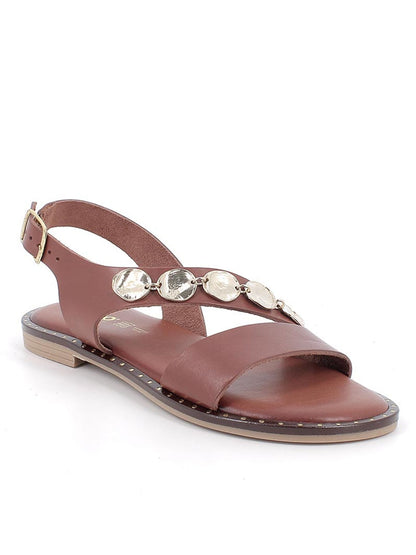Sandali da uomo Igi&Co in pelle marrone con cinturino regolabile