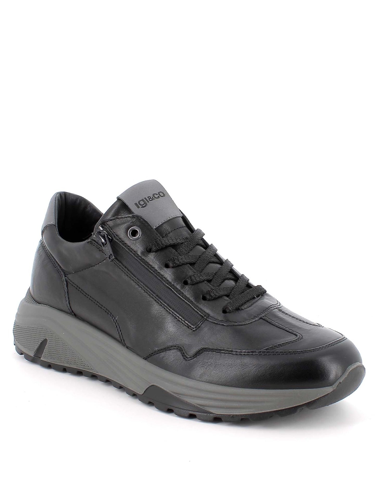 SNEAKERS DOPPIA CHIUSURA SETH IGI&CO DA UOMO NERO