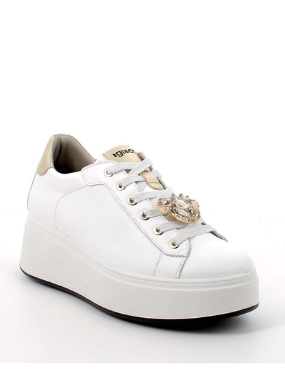 SNEAKERS ALLY CON PLATFORM IGI&CO DA DONNA BIANCO