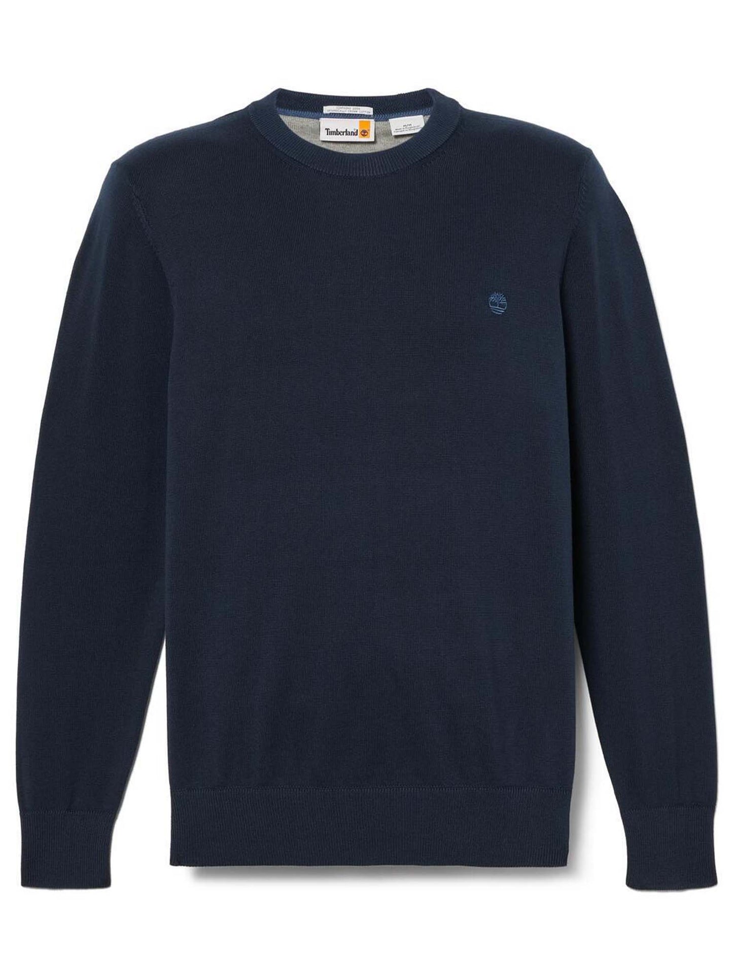 MAGLIA IN COTONE TINTO FILO TIMBERLAND UOMO BLU