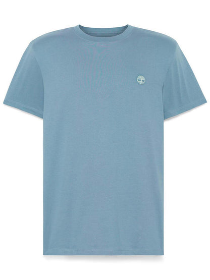 T-SHIRT LOGO PICCOLO RICAMATO TIMBERLAND UOMO AVIO