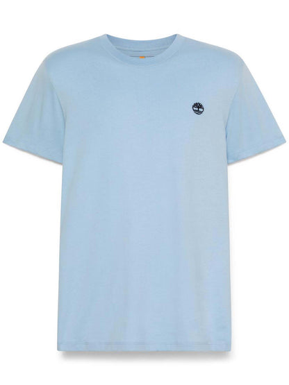 T-SHIRT LOGO PICCOLO RICAMATO TIMBERLAND UOMO CELESTE