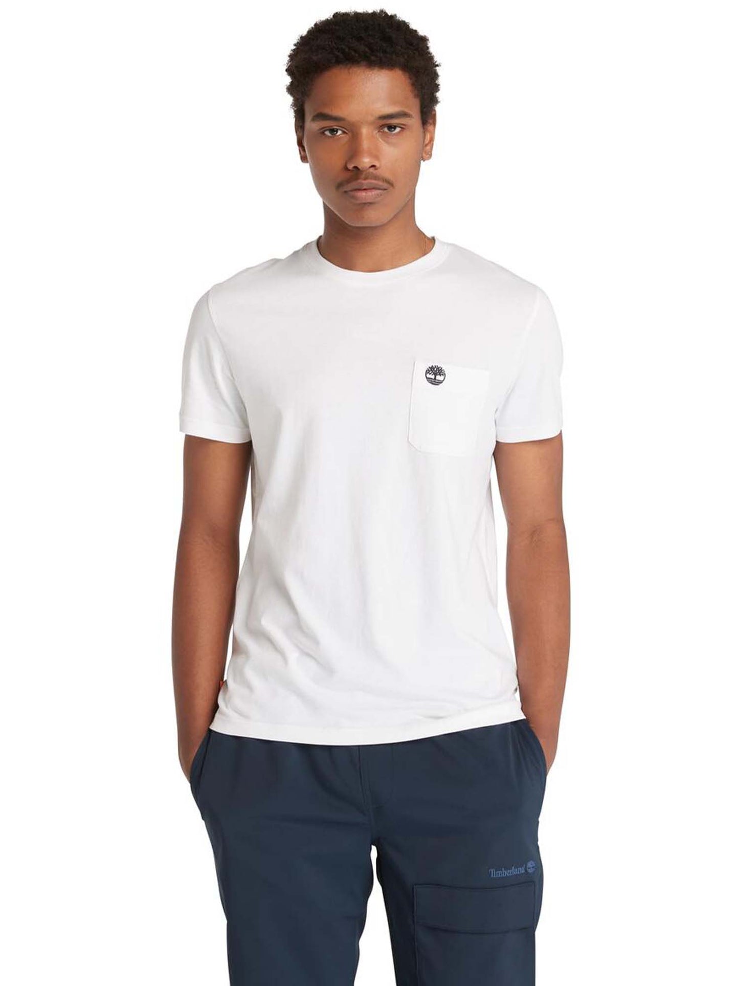 T-SHIRT CON TASCA TIMBERLAND UOMO BIANCO