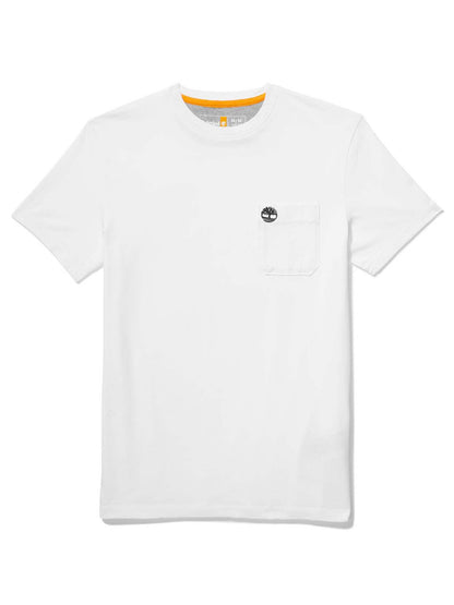 T-SHIRT CON TASCA TIMBERLAND UOMO BIANCO