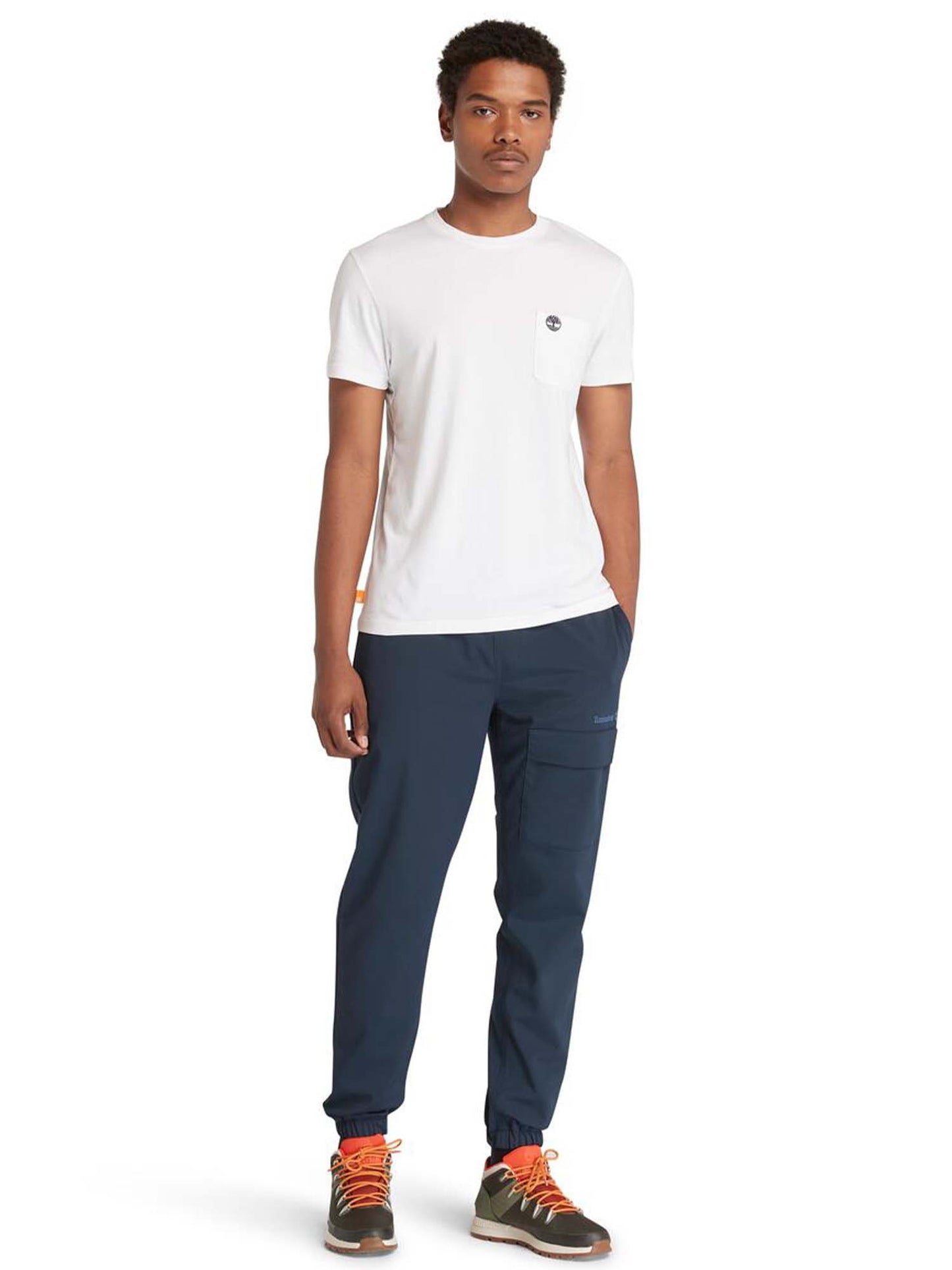 T-SHIRT CON TASCA TIMBERLAND UOMO BIANCO