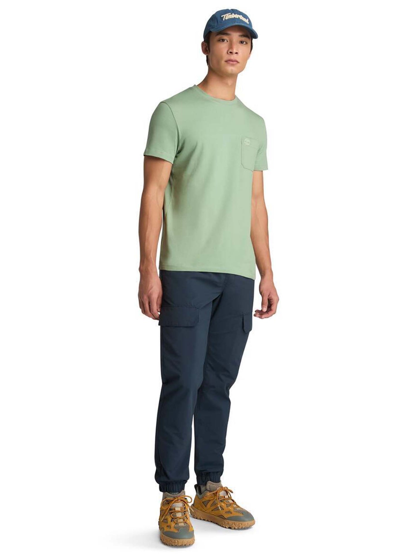 T-SHIRT CON TASCA TIMBERLAND UOMO VERDE
