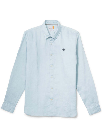 CAMICIA IN LINO TIMBERLAND UOMO CELESTE