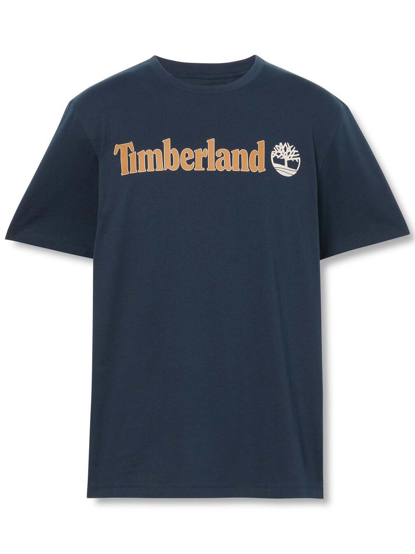 T-SHIRT CON LOGO LINEARE TIMBERLAND UOMO BLU