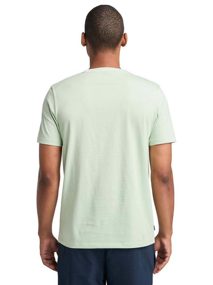 T-SHIRT CON LOGO LINEARE TIMBERLAND UOMO ACQUAMARINA