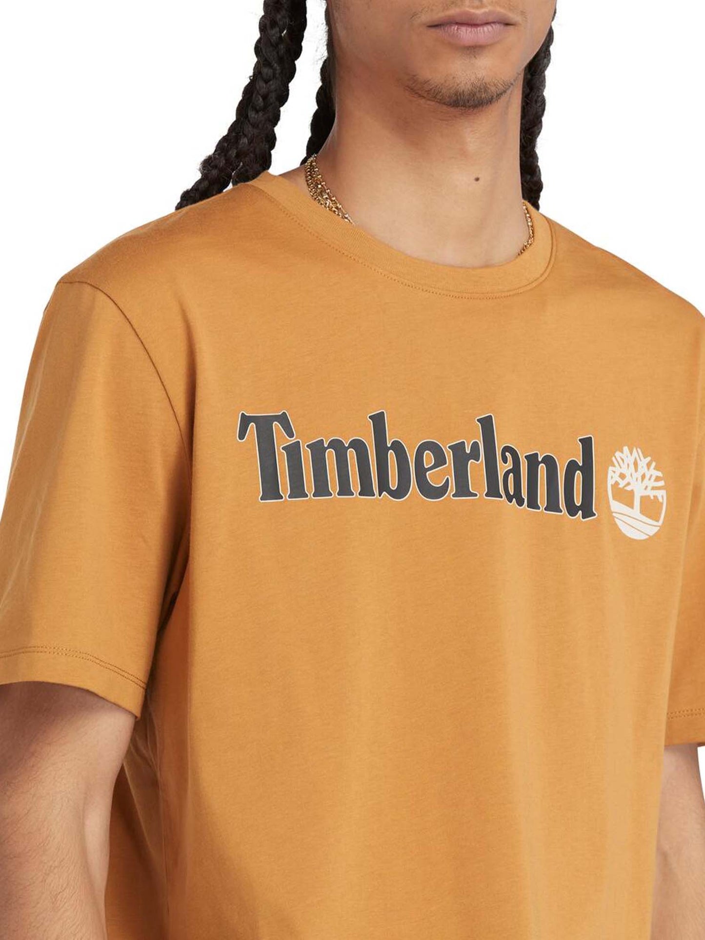 T-SHIRT CON LOGO LINEARE TIMBERLAND UOMO OCRA