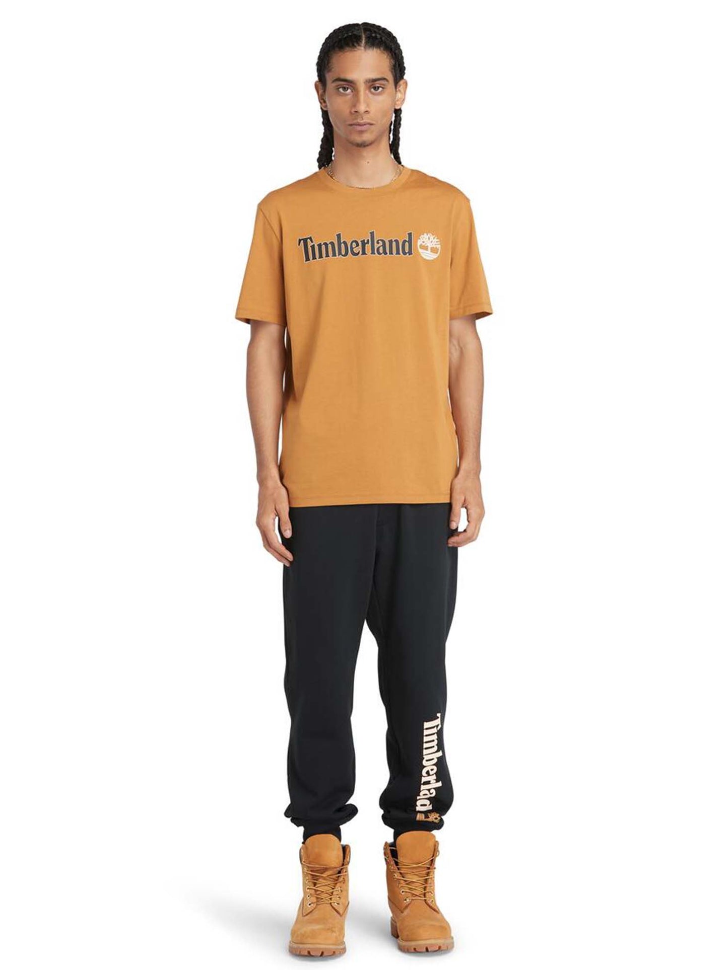 T-SHIRT CON LOGO LINEARE TIMBERLAND UOMO OCRA