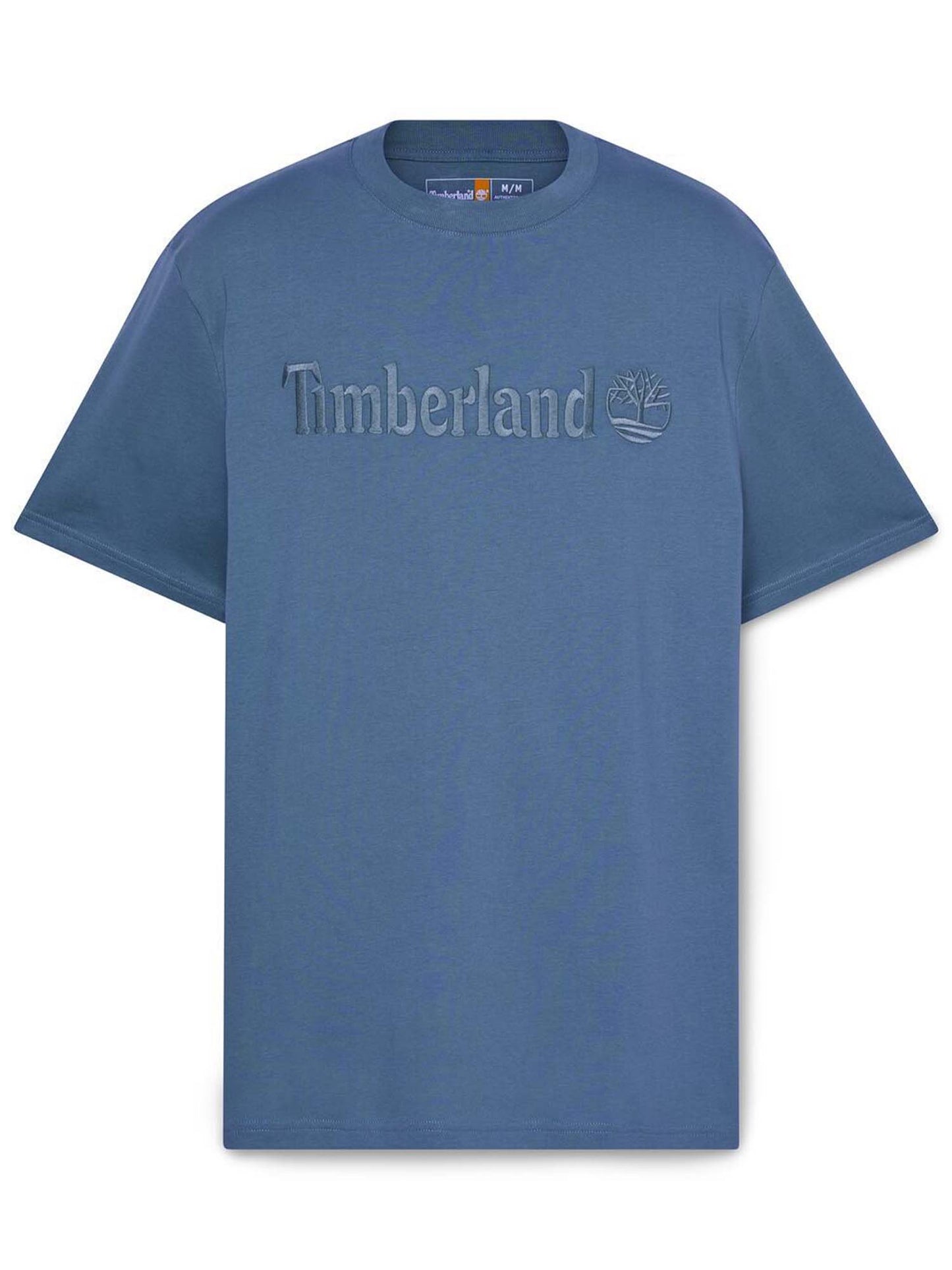 T-SHIRT LOGO RICAMATO TIMBERLAND UOMO DENIM