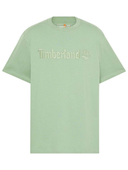 T-SHIRT LOGO RICAMATO TIMBERLAND UOMO VERDE