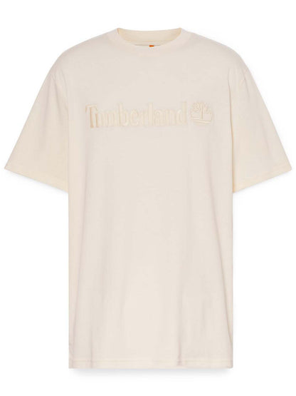 T-SHIRT LOGO RICAMATO TIMBERLAND UOMO BIANCO