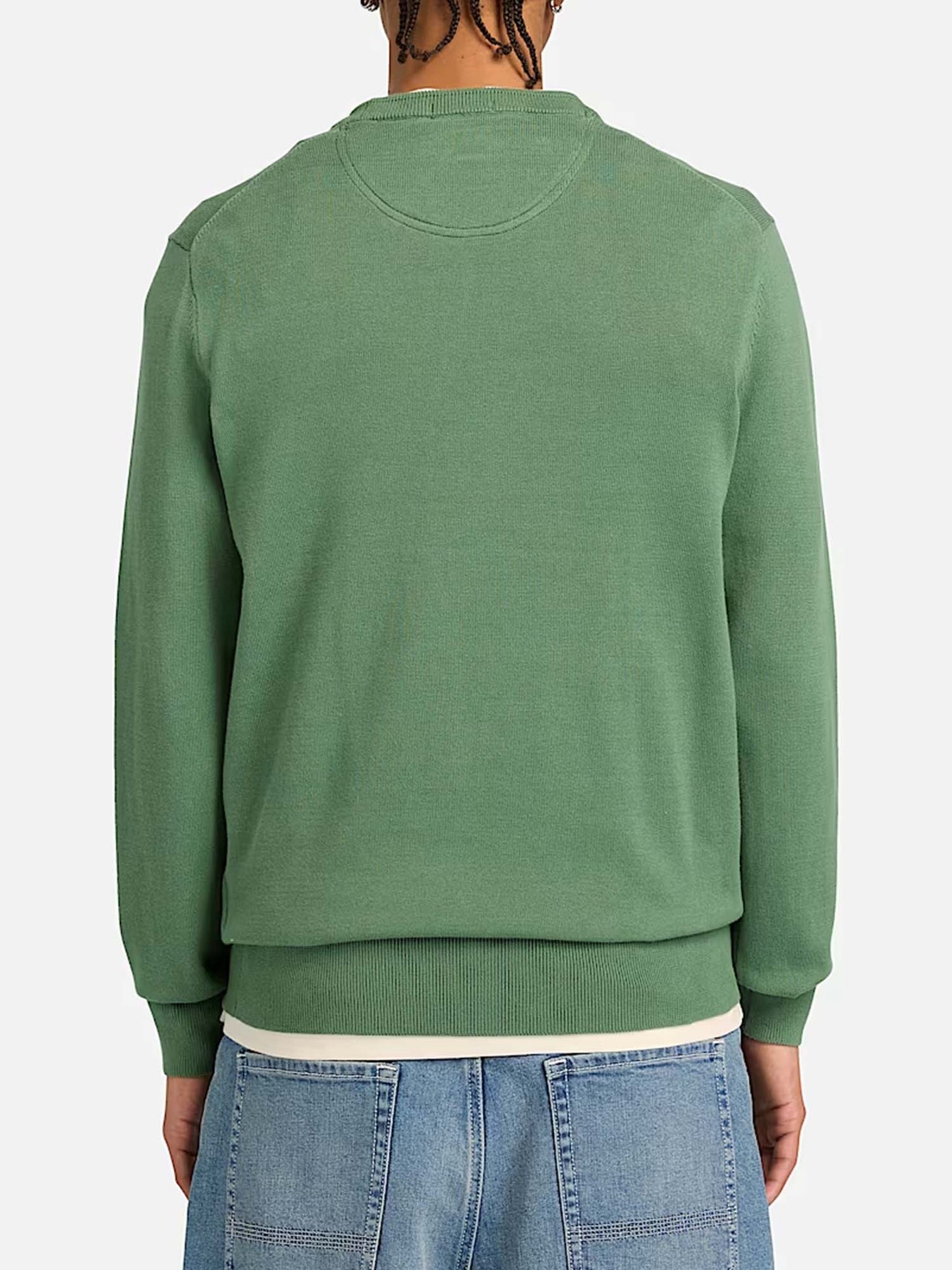 Maglia Timberland verde da uomo dal design casual e confortevole