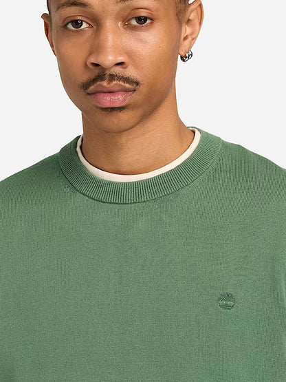 Maglia Timberland verde da uomo dal design casual e confortevole