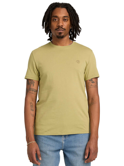 Timberland Dunstan River, t-shirt verde da uomo in cotone biologico