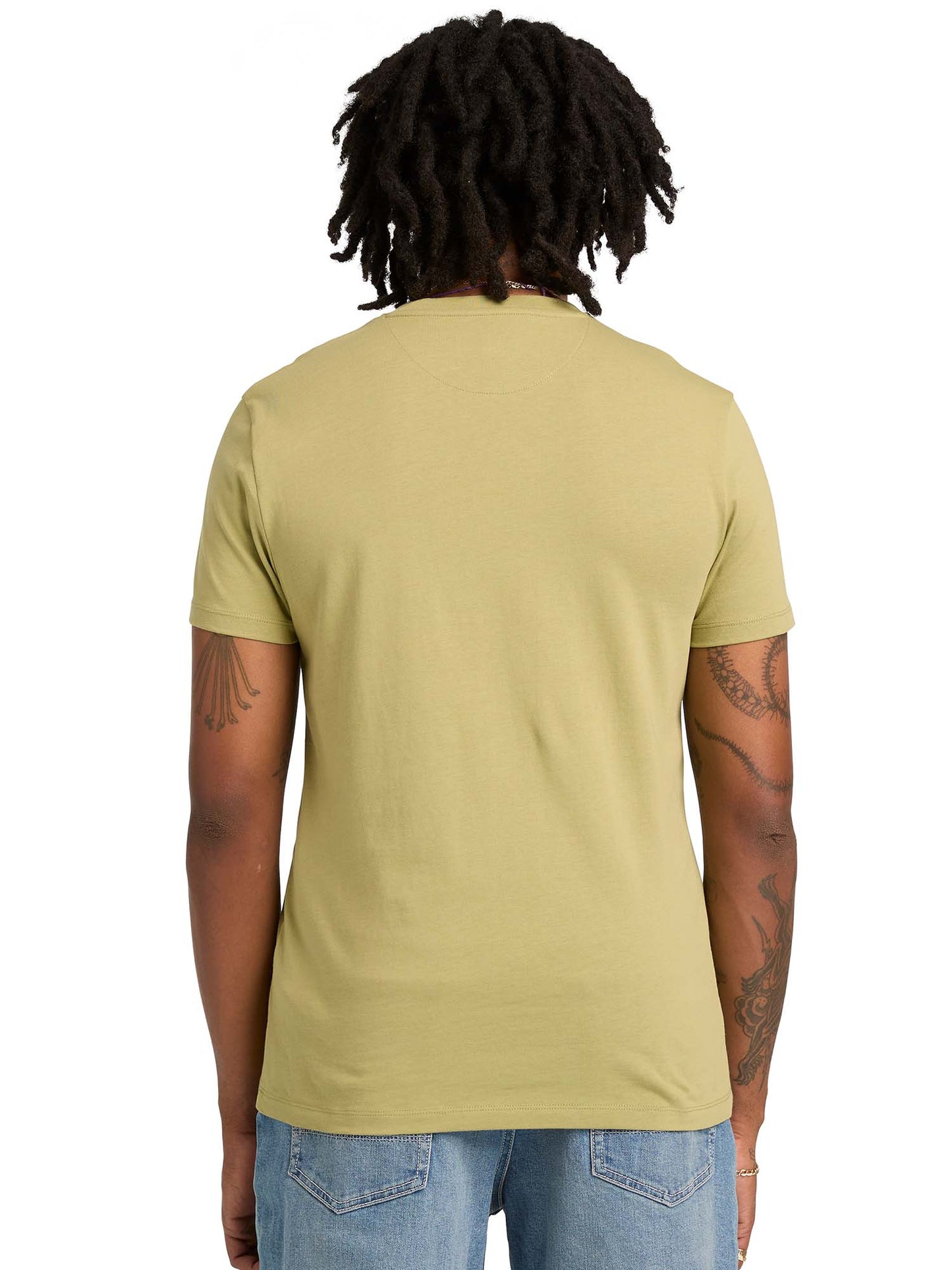 Timberland Dunstan River, t-shirt verde da uomo in cotone biologico