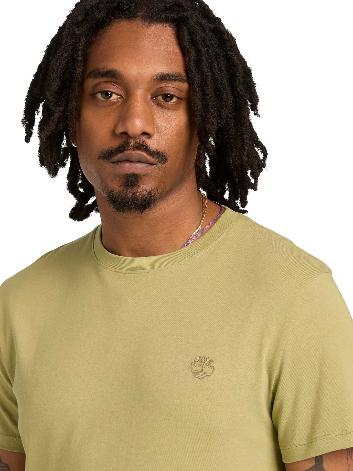 Timberland Dunstan River, t-shirt verde da uomo in cotone biologico