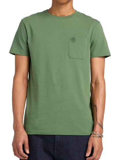 Timberland Dunstan River, t-shirt slim verde da uomo casual