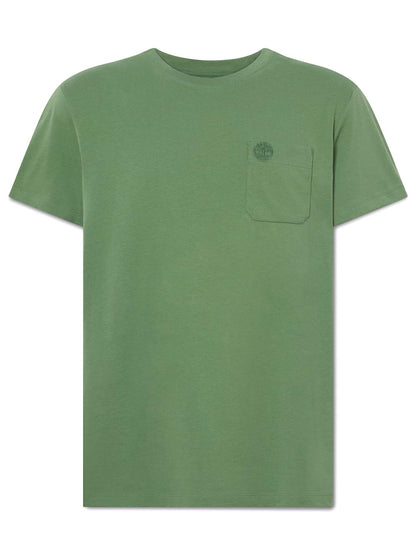 Timberland Dunstan River, t-shirt slim verde da uomo casual