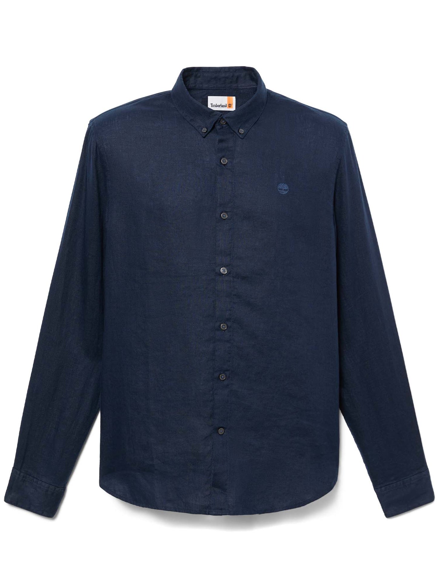 Camicia in lino blu da uomo Timberland, stile casual e raffinato