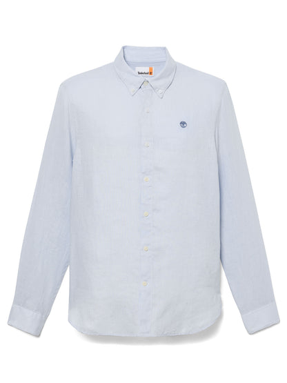 Camicia Mill Brook in lino azzurra da uomo Timberland