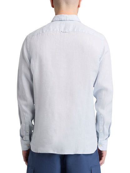 Camicia Mill Brook in lino azzurra da uomo Timberland