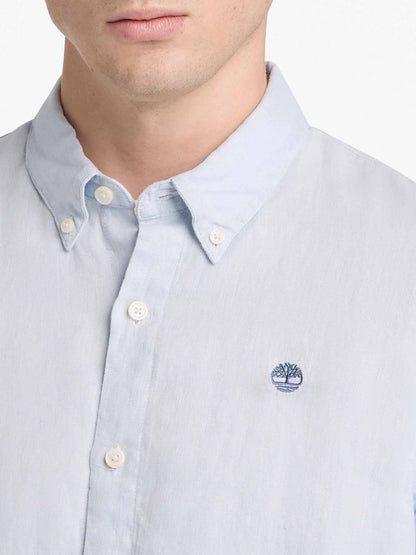 Camicia Mill Brook in lino azzurra da uomo Timberland