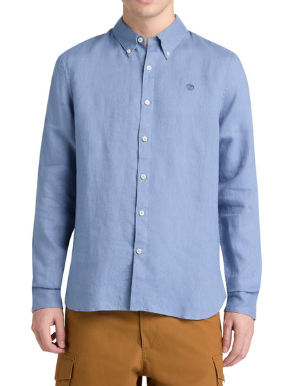 Camicia Mill Brook da uomo Timberland blu casual per primavera-estate