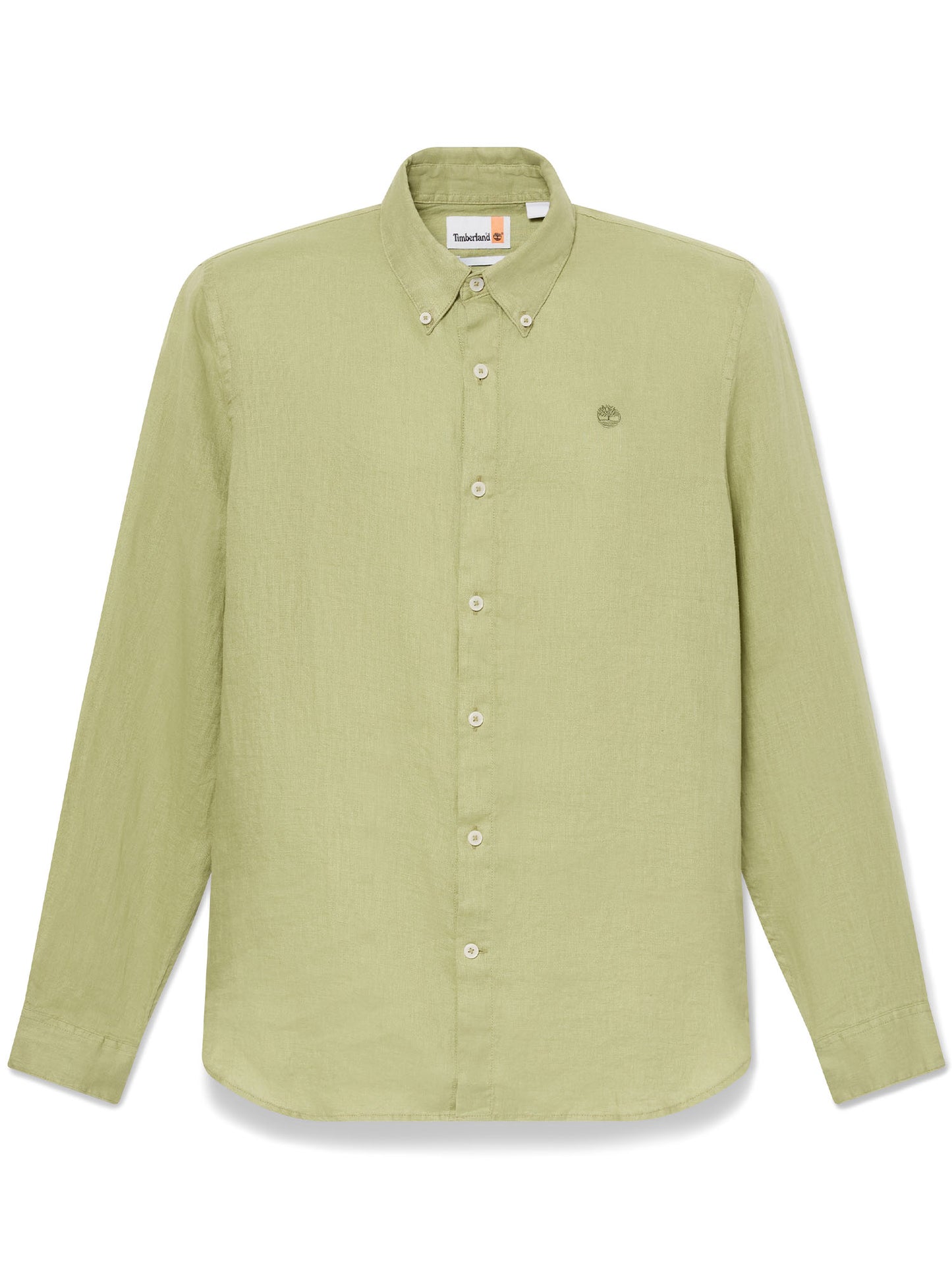Timberland Mill Brook, camicia verde leggera in lino da uomo casual