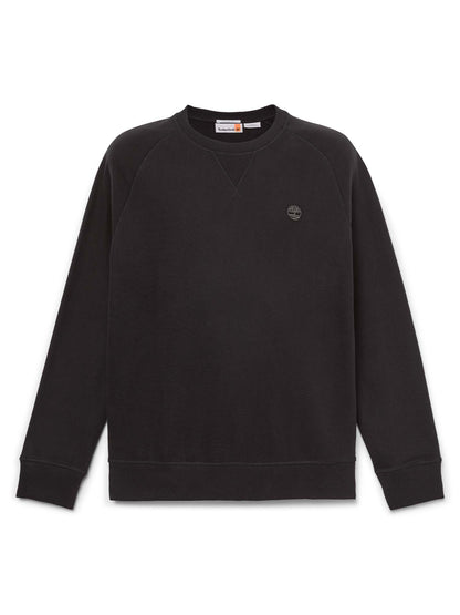 Felpa Timberland da uomo in cotone nera dal look casual