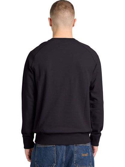 Felpa Timberland da uomo in cotone nera dal look casual