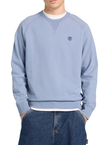 Felpa Timberland Exeter River blu da uomo con logo ricamato