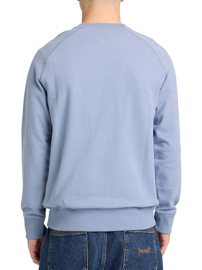 Felpa Timberland Exeter River blu da uomo con logo ricamato