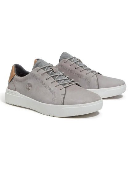 Timberland Seneca Bay, sneakers grigie uomo in cuoio e tessuto