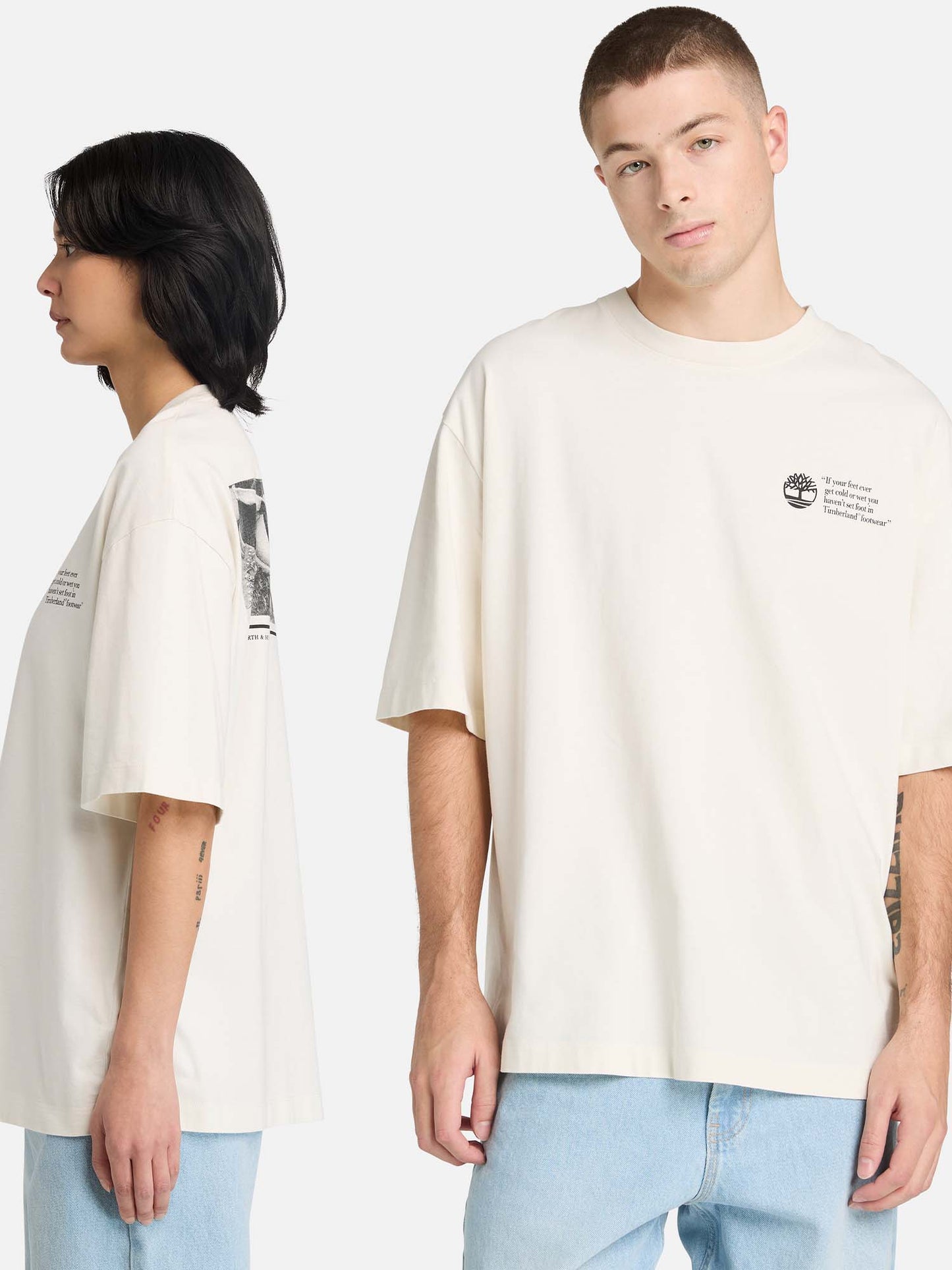 Timberland t-shirt manica corta da uomo bianca casual