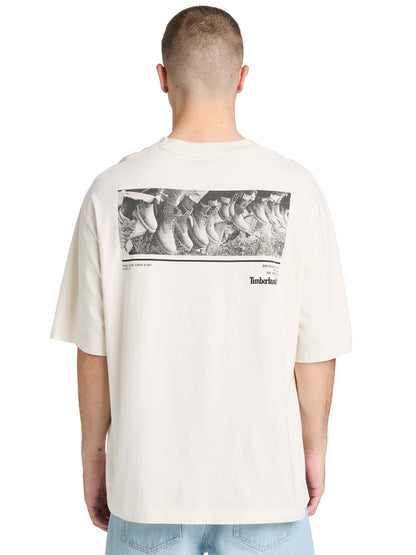 Timberland t-shirt manica corta da uomo bianca casual